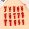 1PC Red Lobster Mini Figurine Pendant Cute Charms Crayfish Prawn Shrimp Tiny Statue Ornaments Aquarium Decor Supplies