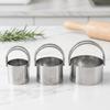 5 Stück Edelstahl-Keksformen mit Griff Sternförmige Ausstecher Weihnachten