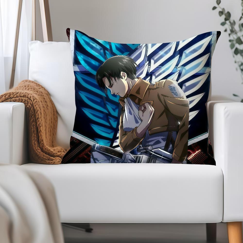 Anime A-attack On Titan Levi Ackerman Pillow Case Applicable Space For Guest Rooms Interiors Cars Office House Decoration
