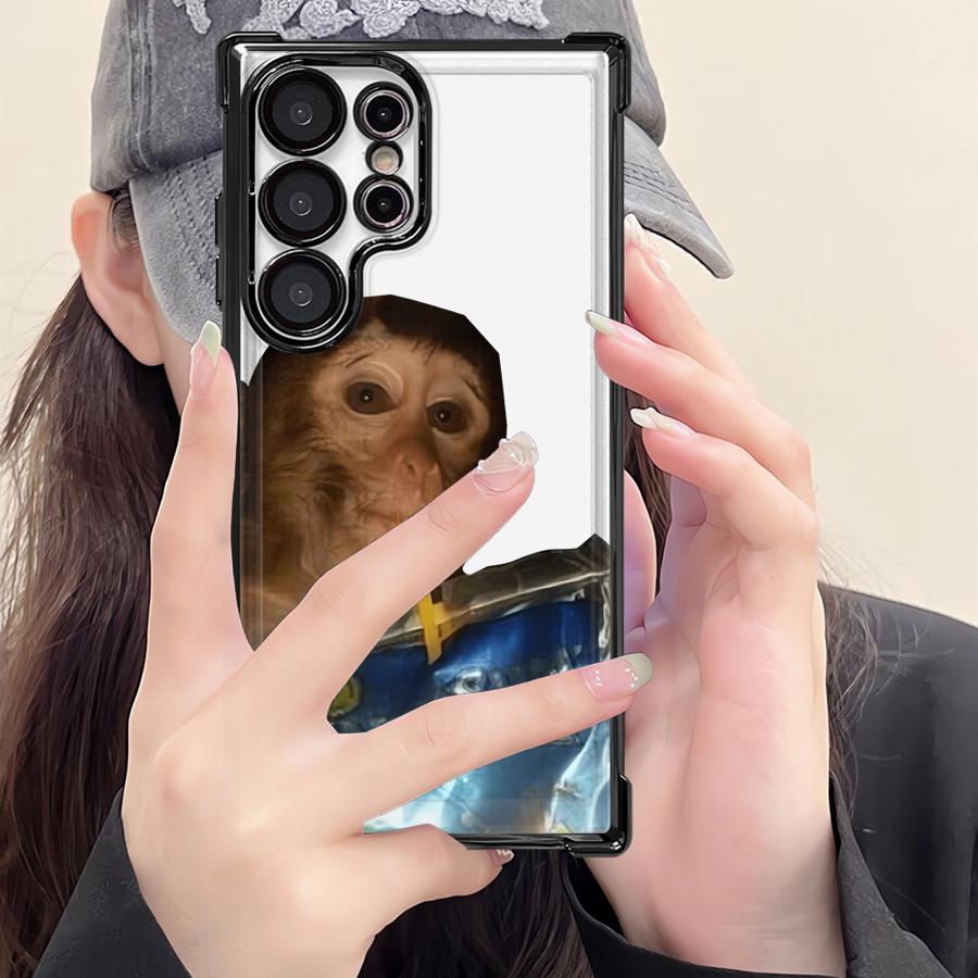 Monkey Drink Trend Phone Cover Funda Case for Samsung Galaxy 25 S20 Ultra S23 S25Edge S21 S22 Plus S24 FE Note 20 Ultra