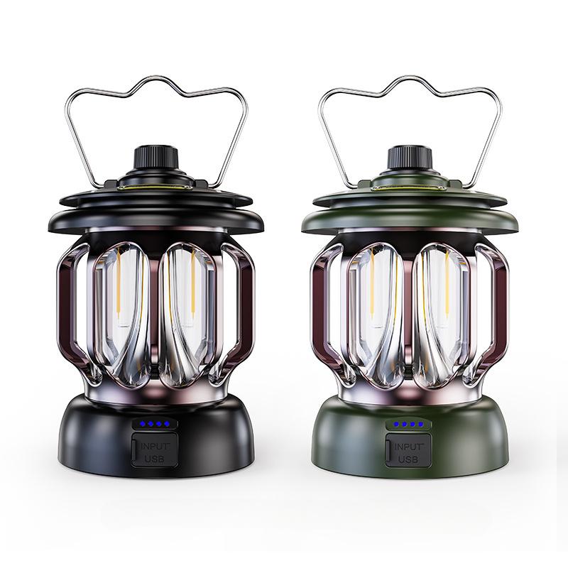 New Led Retro Outdoor Camping Lantern White Ultra-Long Life Battery Charging Tent Gift Canopy Camping Camp Barn Lantern
