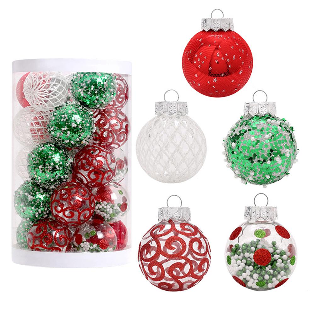 25PCS Christmas Glitter Ball Ornaments Tree Decorations for Holiday Wedding