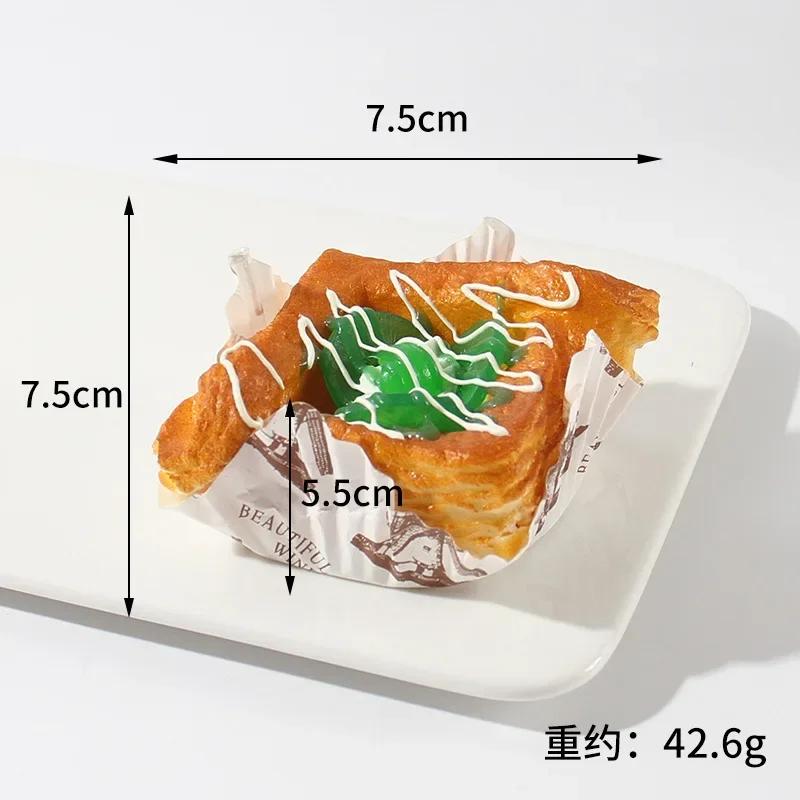 Home Decor PU  Simulated Square Paper Cup Bread Model Cup Fruit Cream Brushed Cake Dessert Shooting Prop Decoration