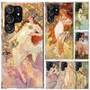 Alfons Mucha Primavera Handyhülle für Samsung Galaxy S26 S24 S23 Ultra S25 Edge S22 S21 Plus S20 FE + Weiche Druckschale Funda Gal