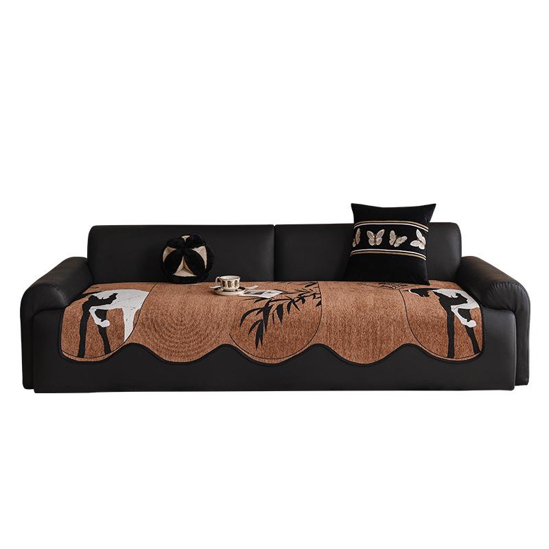 New Medieval Chenille Sofa Cushion, Universal In All Seasons, Special-Shaped Irregular Straight Row Non-Slip Sofa Seat Cushion