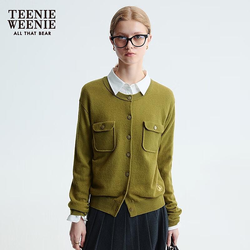 Teenie Weenie Women's Yak Blend Round Neck Cardigan
