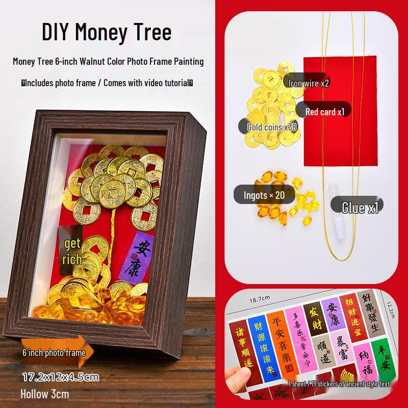 Dragon Boat Festival Coin Tree DIY Photo Frame Set: Home Decor & Gift