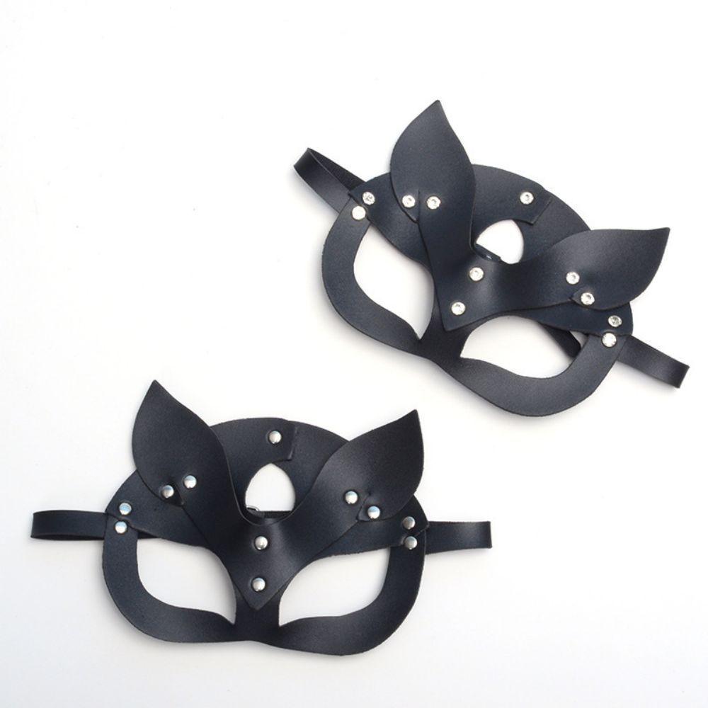 Leather Fetish Party Eye Mask for Men and Women - Adult Role Play Mask