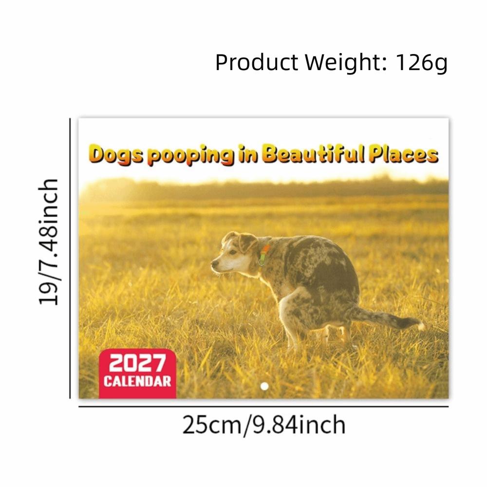Monthly Layout Wall Calendar Wall Hanging Dogs Pooping Calendar New Agenda Schedule Organizer  Home