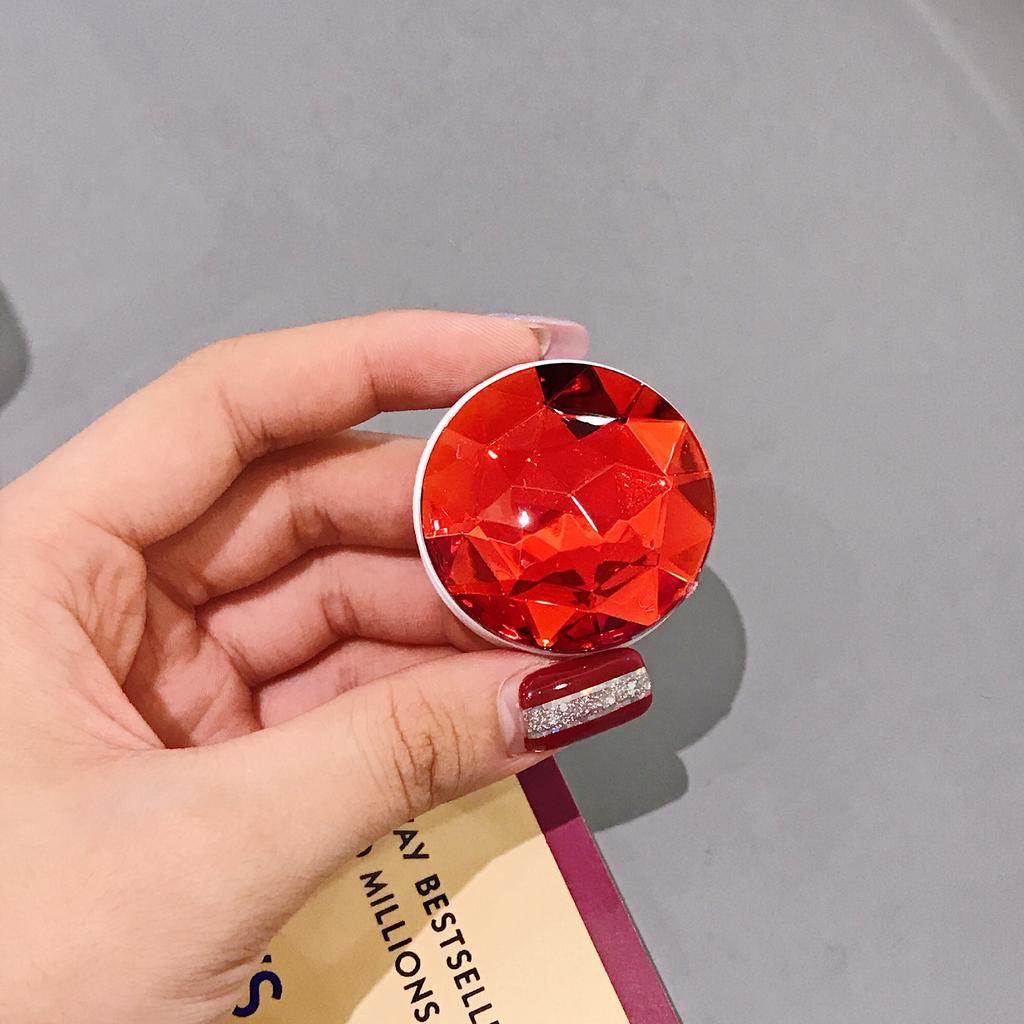 1 adet renkli 3D mücevher popüler yuvarlak cep telefonu katlanır uzatılabilir braket Telefon Tutucu kılıf parmak tutucu cep telefonu standı