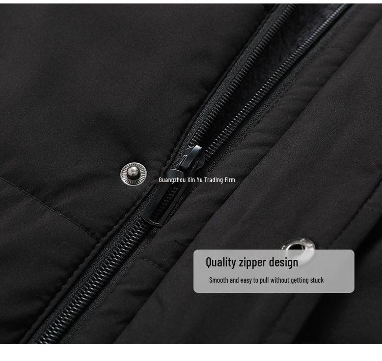 Men's Winter Cotton Jacket for Seniors - Extra Thick, Plus Velvet for Enhanced Warmth