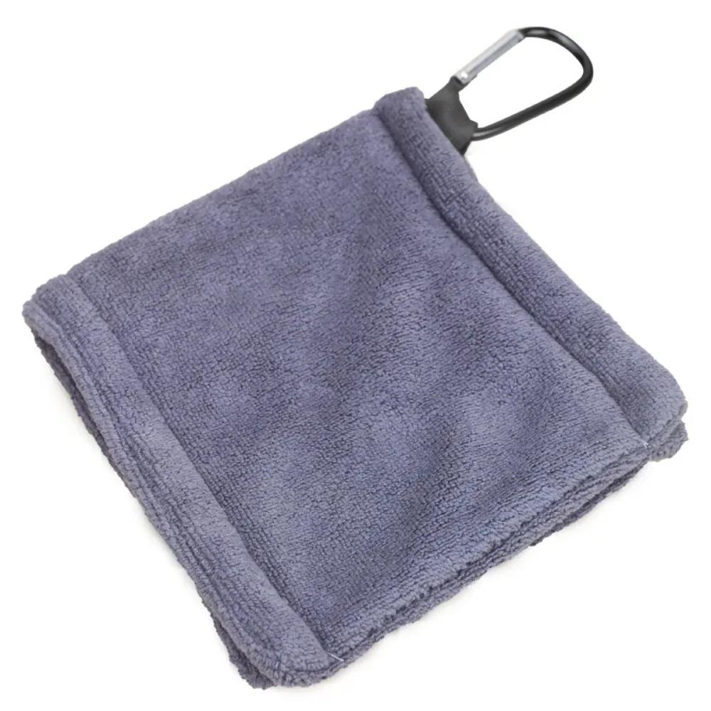 1Pcs Grey Outdoor Sports Towe Golf Ball Cleaning Towel Microfiber Scrub Cleaning Club Wipe Ball Towel Golf Ball Cleaning Towel
