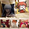 Anime Parody GGintama Cushion Cover Pillowcase Antidustmite Living Room Sofa Decor Cushion Room