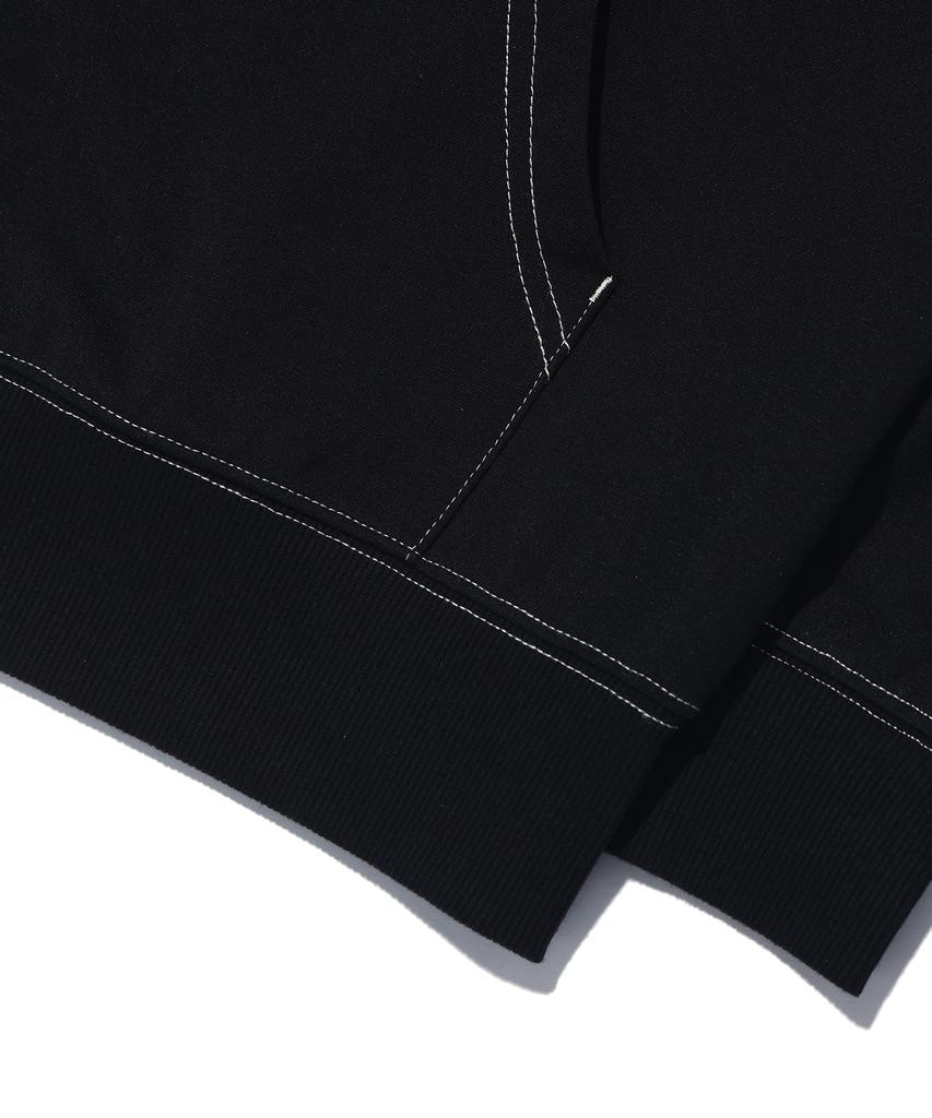 Pendulum Arch Logo Stitch Contrast Zip-Up Hoodie Lq7Tu429_Black