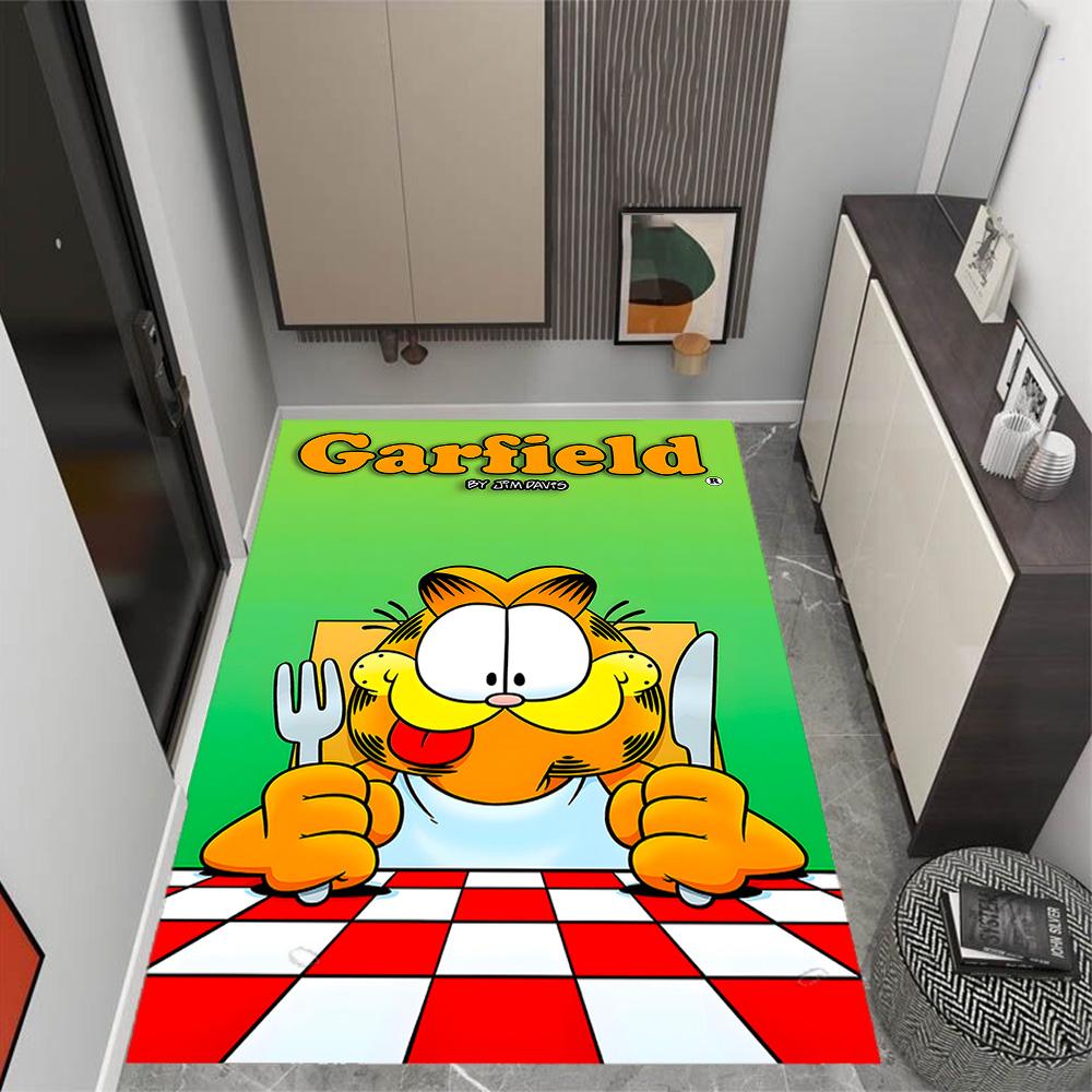 Tappeti Antiscivolo a Tema 'L'Avventura Accogliente di Garfield' - Arredamento per la Casa in Poliestere, Adatti per Camere da Letto, Soggiorni, Ingressi, Studi e Decorazioni