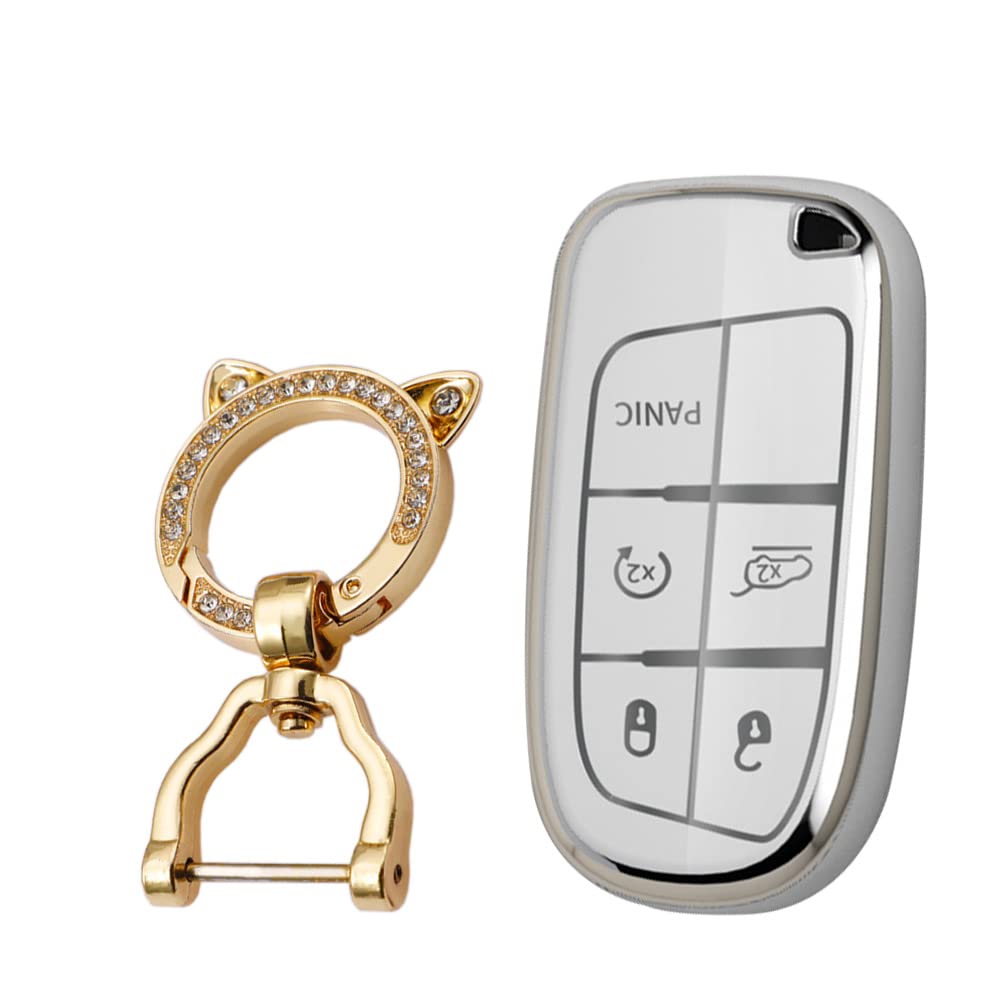 [KUNIO] Jeep Keychain Key Cover JEEP Renegade Grand Cherokee Cherokee белый