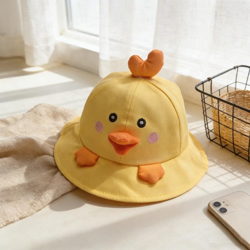 Baby Hat 50cm 1-3 Years Super Cute Little Yellow Duck Spring Summer Thin Sun Visor Cap Toddler Boys Girls Sunscreen Hat Trendy