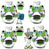 Toy Story Buzz Rakeťák Grafická Mikina s Kapucí Cosplay Kostým Měkký Prodyšný Pulovr