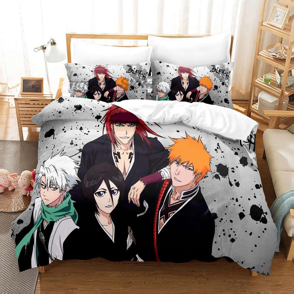 Mode Anime 3D The Bleach Bettwäsche-Sets Bettbezug-Set mit Kissenbezug Twin Full Queen King Bettwäsche Bettwäsche Heimtextilien