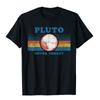 Vintage Never Forget Pluto TShirt Funny Space Graphic Tee Kawaii New Coming Unisexs T Shirts Cotton T Shirt Fitness