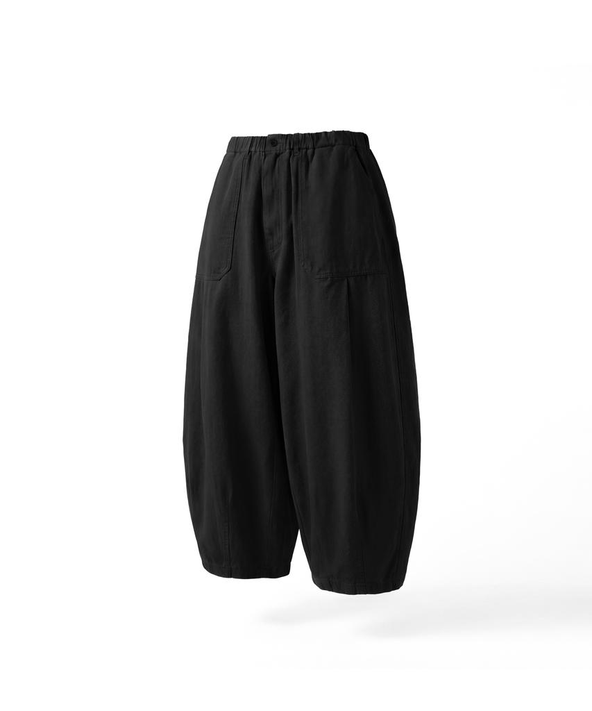 ANGLAN Herringbone Fatigue Balloon Pants - Black