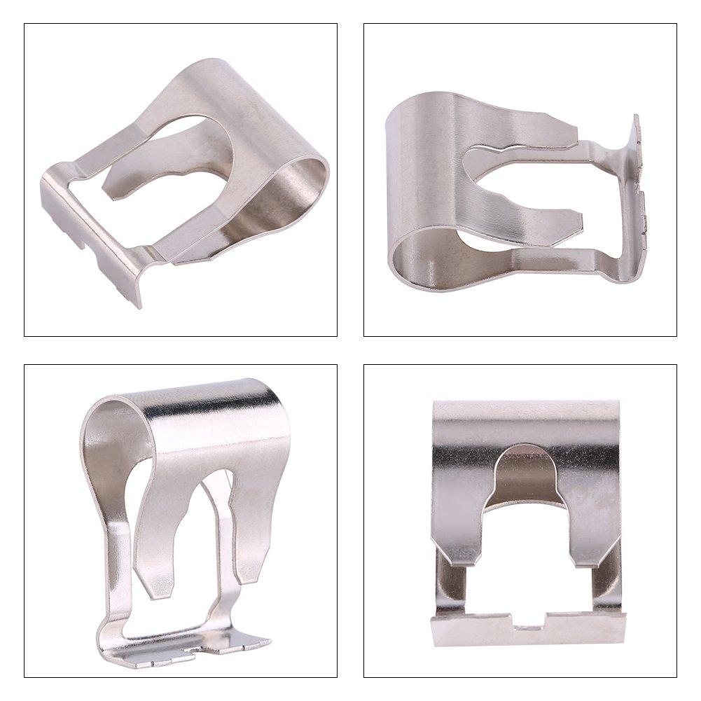 NATRUSS 1 Pair Wiper Linkage Repair Clips Arm Link Mechanism Repair Windscreen Wiper Repair Clip Kit Metal Silver