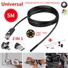 2in1 Universal 7mm 5M Car 6LED HD USB Android Endoscope Inspection Camera