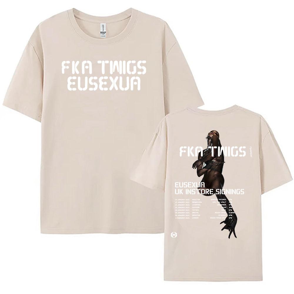 2025 Album Eusexua 2025 Tour Tshirts Singer FKA Twigs Printing Tshirt Cotton Soft Short Sleeve Teeshirt Unisex Streetwear Tees