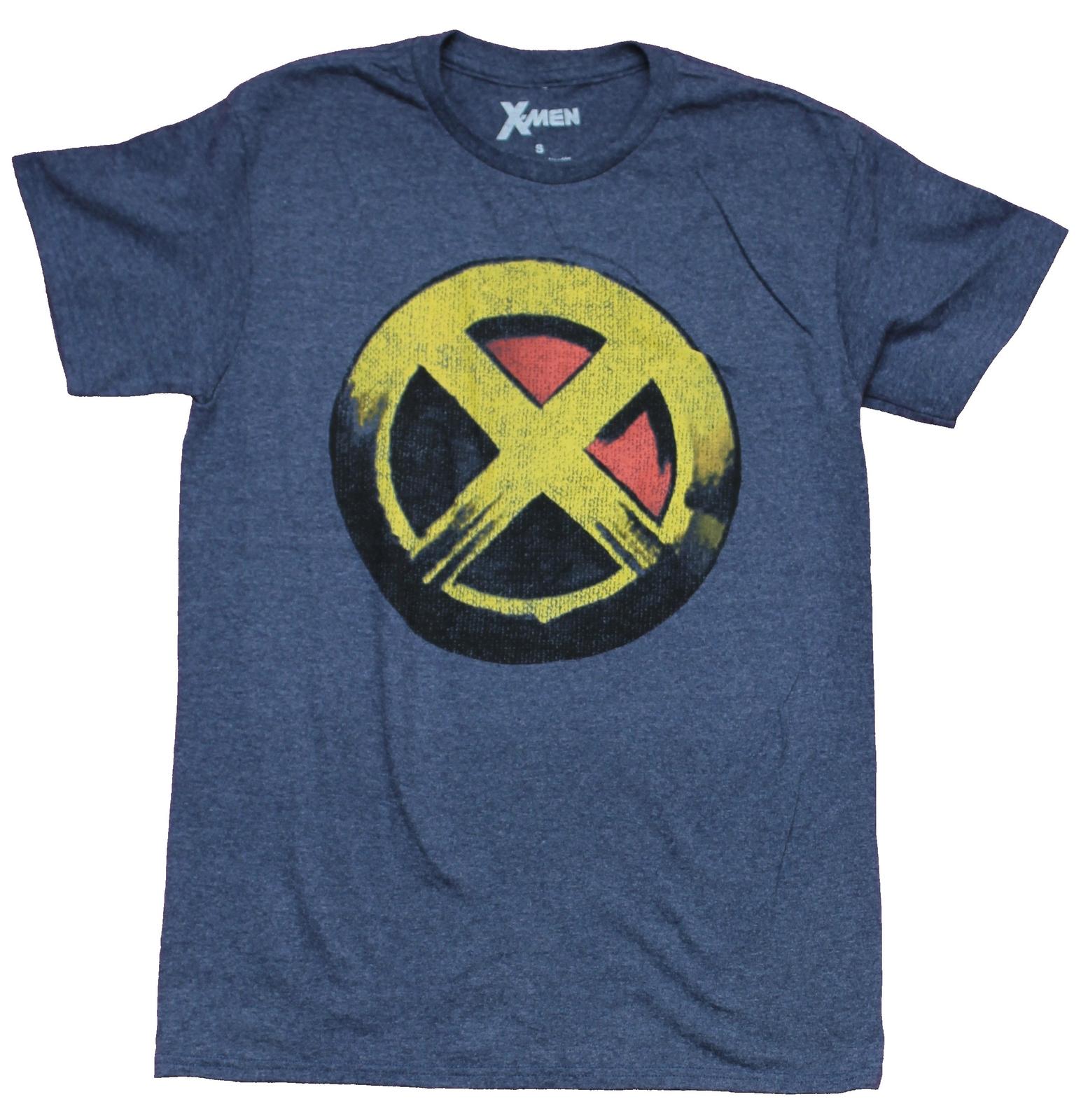 X-Men Mens T-Shirt - Distressed Yellow Red X Logo XXXL