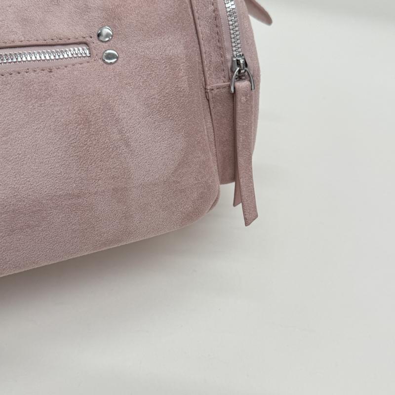 PU Suede Hobo Bag Women's Fashion Shoulder Tote with Multiple Zip Pockets Casual Everyday Handbag