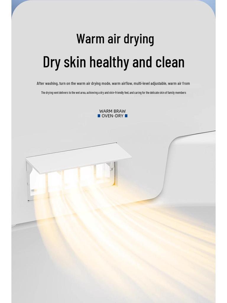 Genuine Smart Toilet with Automatic Flip Lid, Instant Heating, Voice Control, Siphon Technology, and No Water Pressure Limitations.