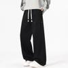 Men's American Style Casual Drapey Trousers: Spring/Autumn Loose Wide-Leg Sports Pants