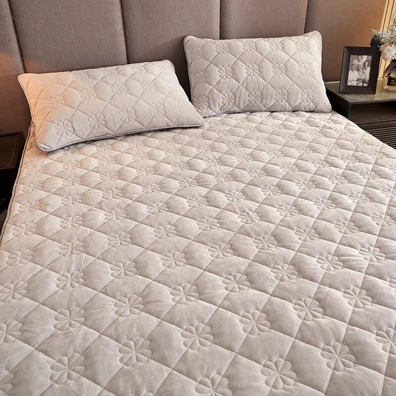 Clamping Cotton Mattress Cover Washable Thicken Clamping Cotton Bedspread Dust Cover Anti-slip Protective Cover