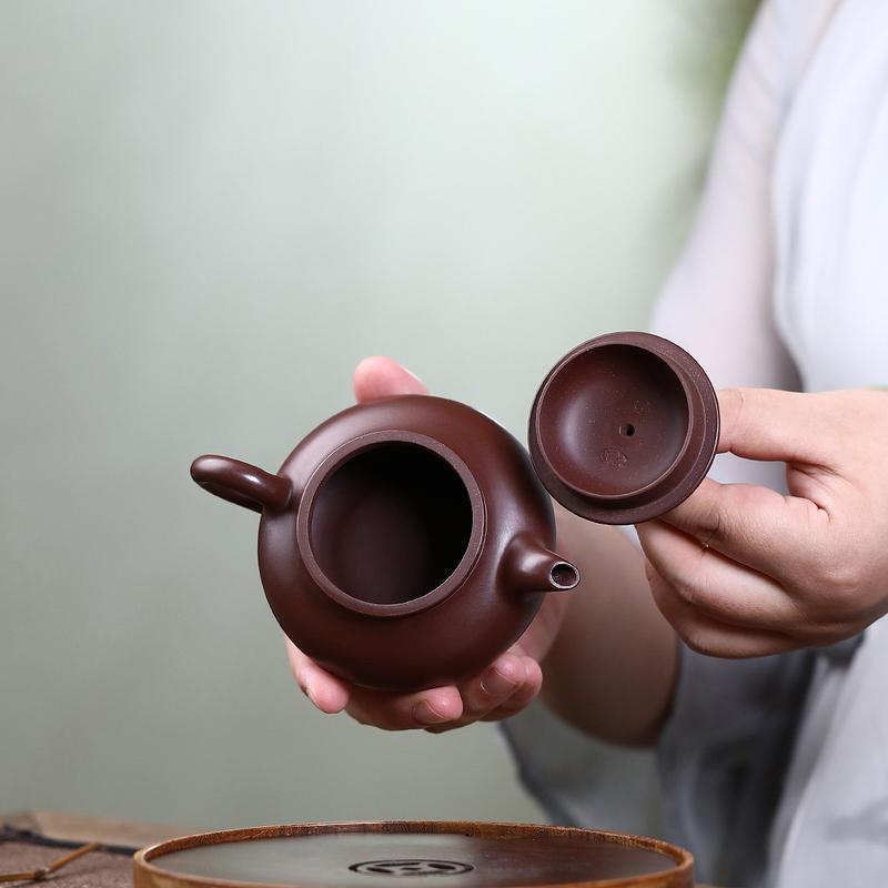 Yixing Zisha Teapot Breathing Clay Teapot 160ml Zhu Ni Clay Masterpiece Artisan-Crafted