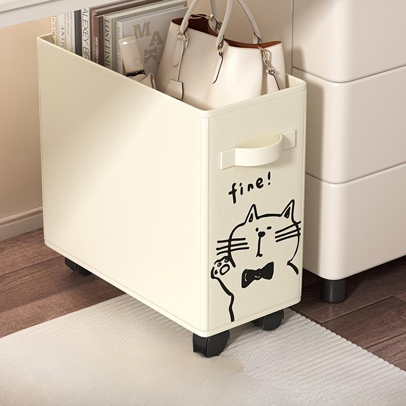 40cm Folding Laundry Basket Large Capacity Storage Box With Roller For Clothes Fitness Equipment Snack Toys Office Organizer Box