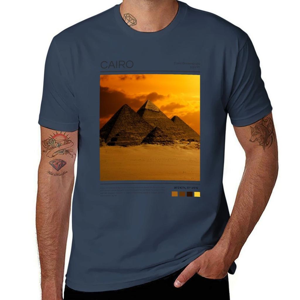 Cairo Egypt Photography TShirt Trendy Print Short Sleeve TShirt
