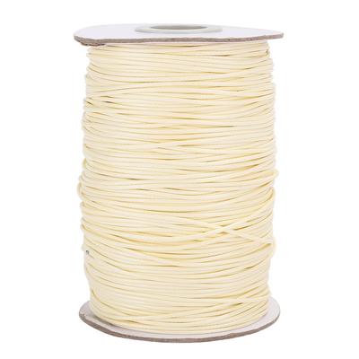 160m Wachsfaden DIY Umweltfreundliche Handgewebte Seilkette Baumwollfaden 1mm(35 # Beige )