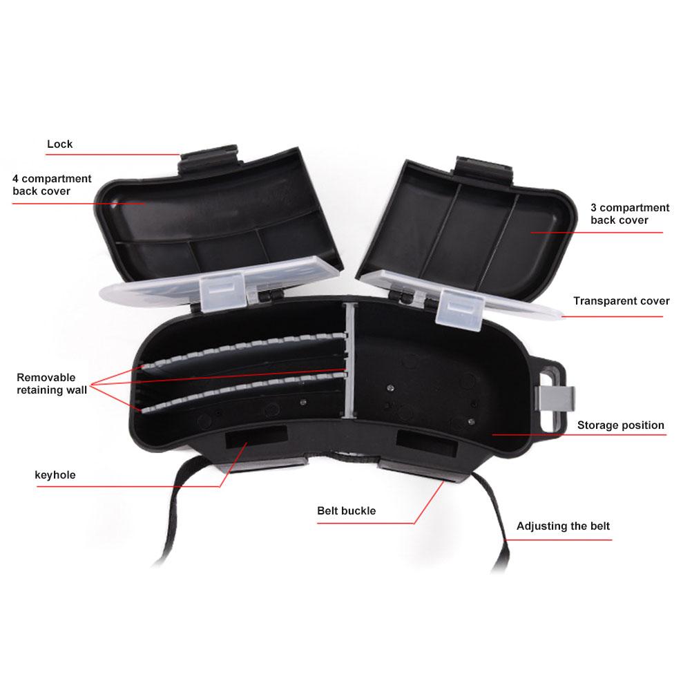 Multifunctional Waist Fishing Boxes Portable Luya Bait Lure Hook Tackle Box Fishing Toolbox Fishing