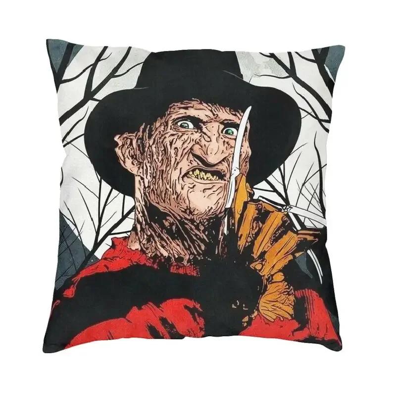Horror Movie Character Killer Throw Pillow Cover Home Decor 3D Print Halloween Film Cushion Covers For Sofa Bedding Pillowcase