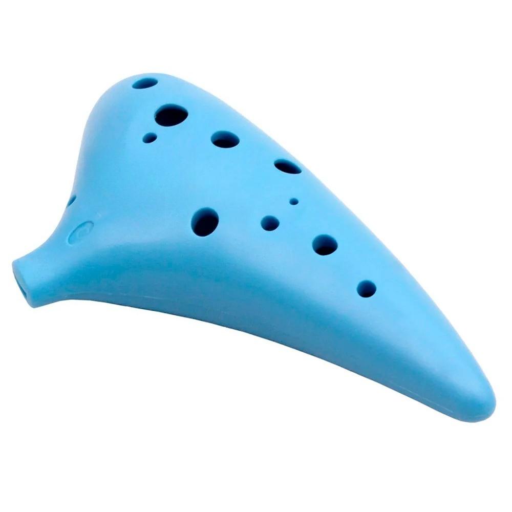 12 Hole Pottery Flute ABS Plastic Ocarina Musical Instrument with Carrying Bag Accessories for Music Lover and Beginner