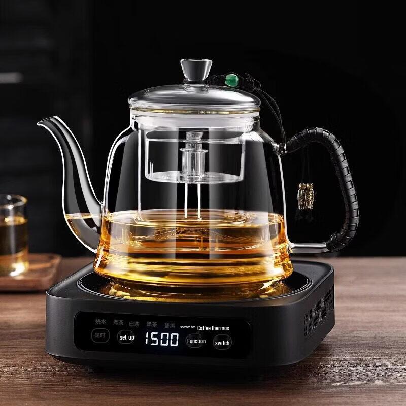 Duanyun 2025 Large Capacity Glass Steam Tea Brewer Set