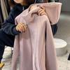 Women's European Style Fleece-Lined Petite Sweatshirt Jacket - Autumn/Winter 2025 Trend