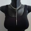 Geometric Statement Necklace Zinc Alloy Gothic Pendant Neckchain For Bold Fashion Look And Everyday Wear
