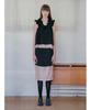 Partimento Woman Double Waist Layered Midi Skirt_Black