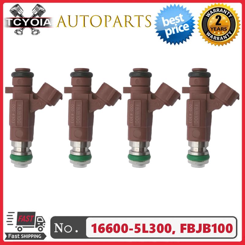 4pcs/lot Fuel Injectors 16600-5L300 FBJB100 FOR Nissan N16 D22 SUPER SALOON Pickup Teana QG18DE QG16DE QG13DE 1.8L 1.6L 1.3L L4