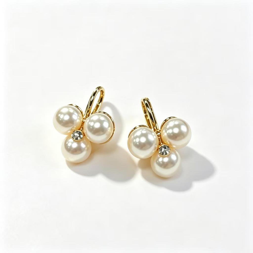 2024 Luxury Pearl Stud Earrings for Women - Elegant High-End Design
