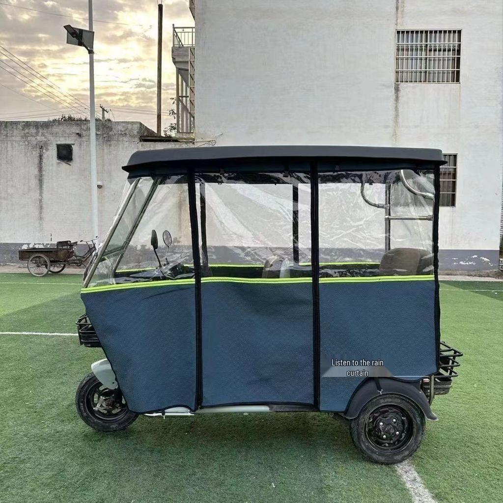 All-Weather Electric Tricycle Rain Canopy - Universal Three-Wheeled Cover
