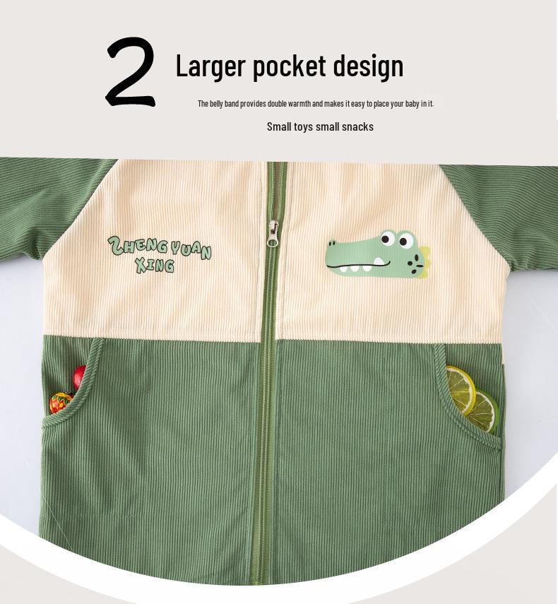 Dziecięcy Kombinezon Puchowy Średni i Duży - Plamoodporny Jesień/Zima Przedszkolne Okrycie Wierzchnie Fartuszek dla Chłopców