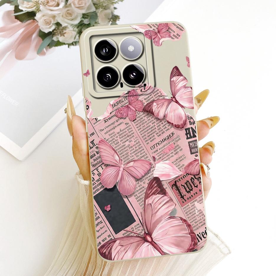 For Xiaomi Mi 14 Pro Case Cool Owl Dragon Painted Cover Soft Silicone Matte Phone Case For Xiaomi 14 Pro Mi14 5G Back Cover Bags