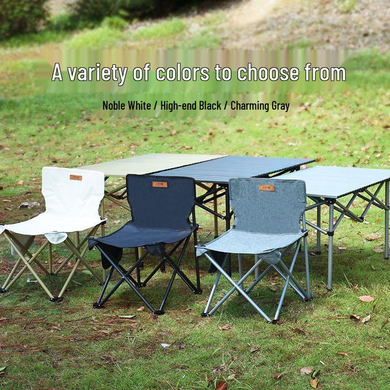 Portable Outdoor Folding Chair: Reinforced, Lightweight, Ideal for Camping, Fishing, Beach, and Picnics